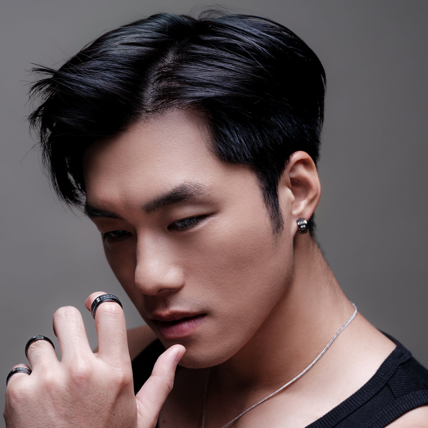 Eclipse 18K Black Gold Black Diamond Earrings