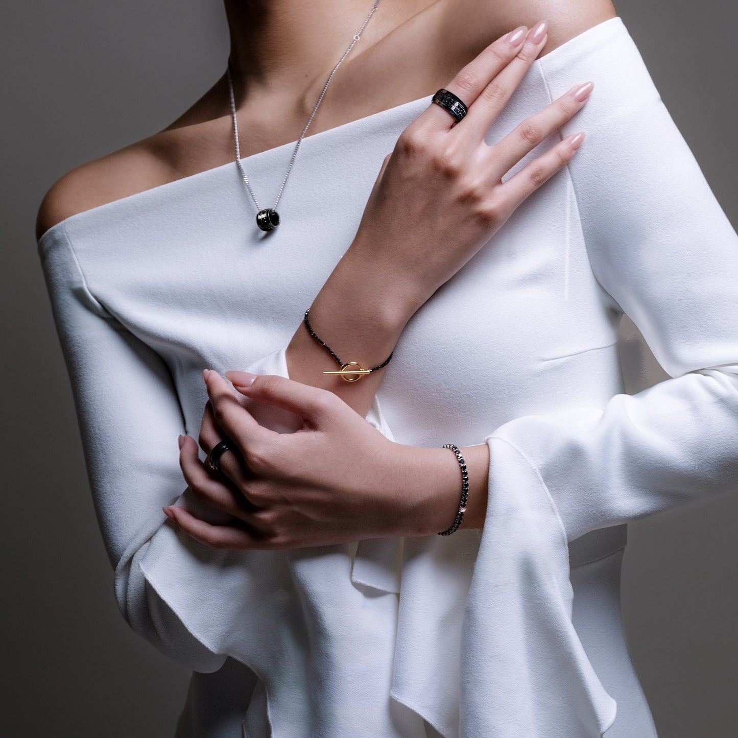 Eclipse 18K Black Gold Black Diamond Bracelet