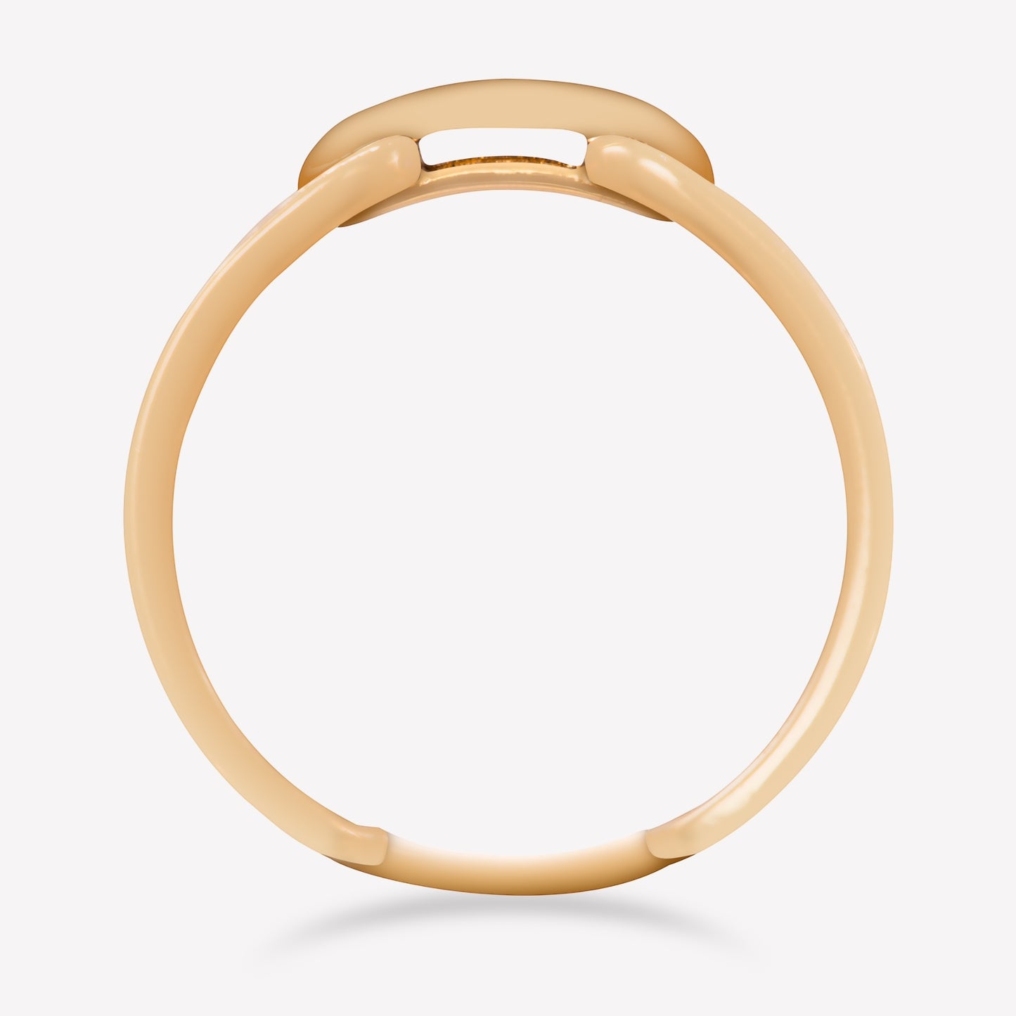 Links Deluxe 18K Yellow Gold White Diamond Ring