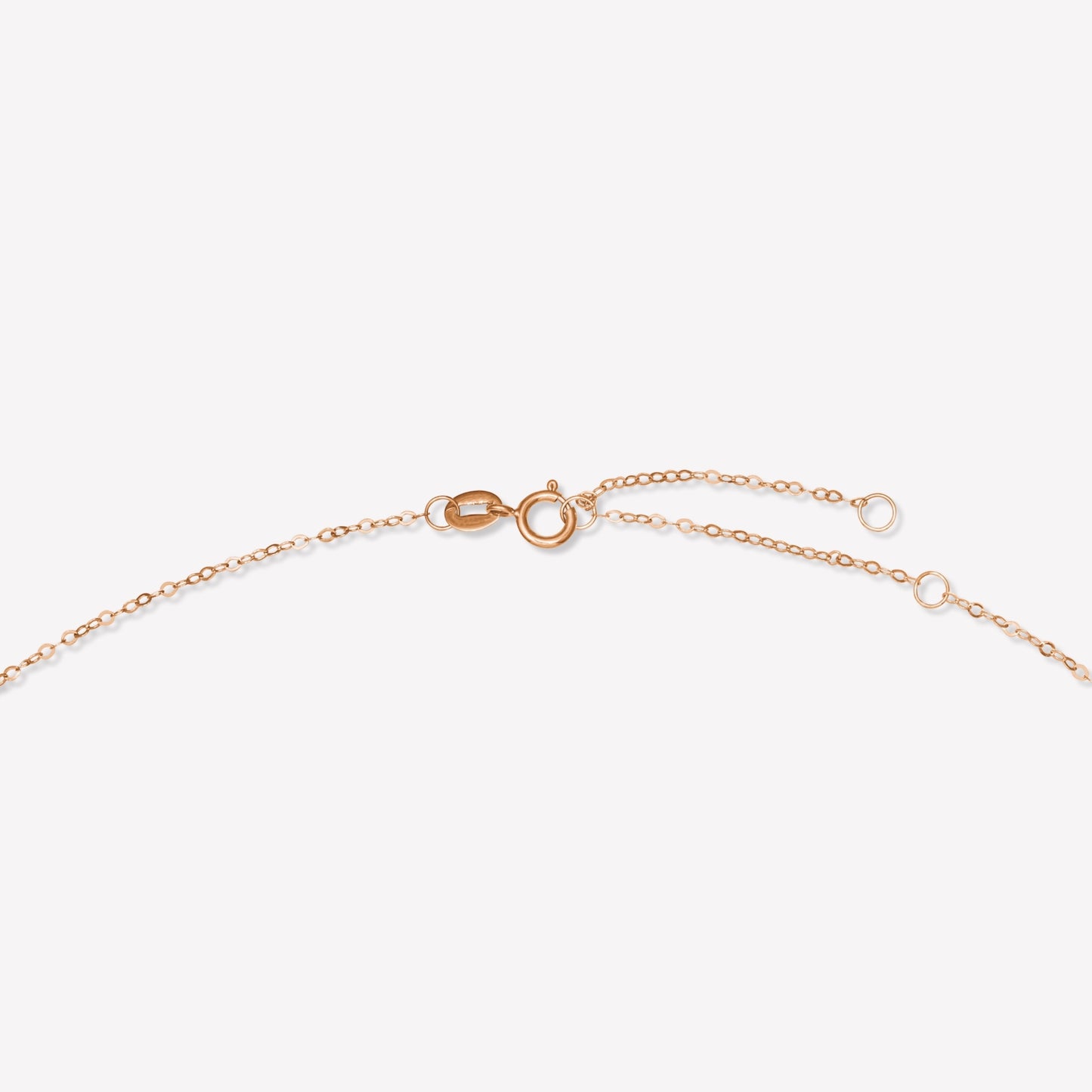 Smile 18K Rose Gold White Diamond Necklace