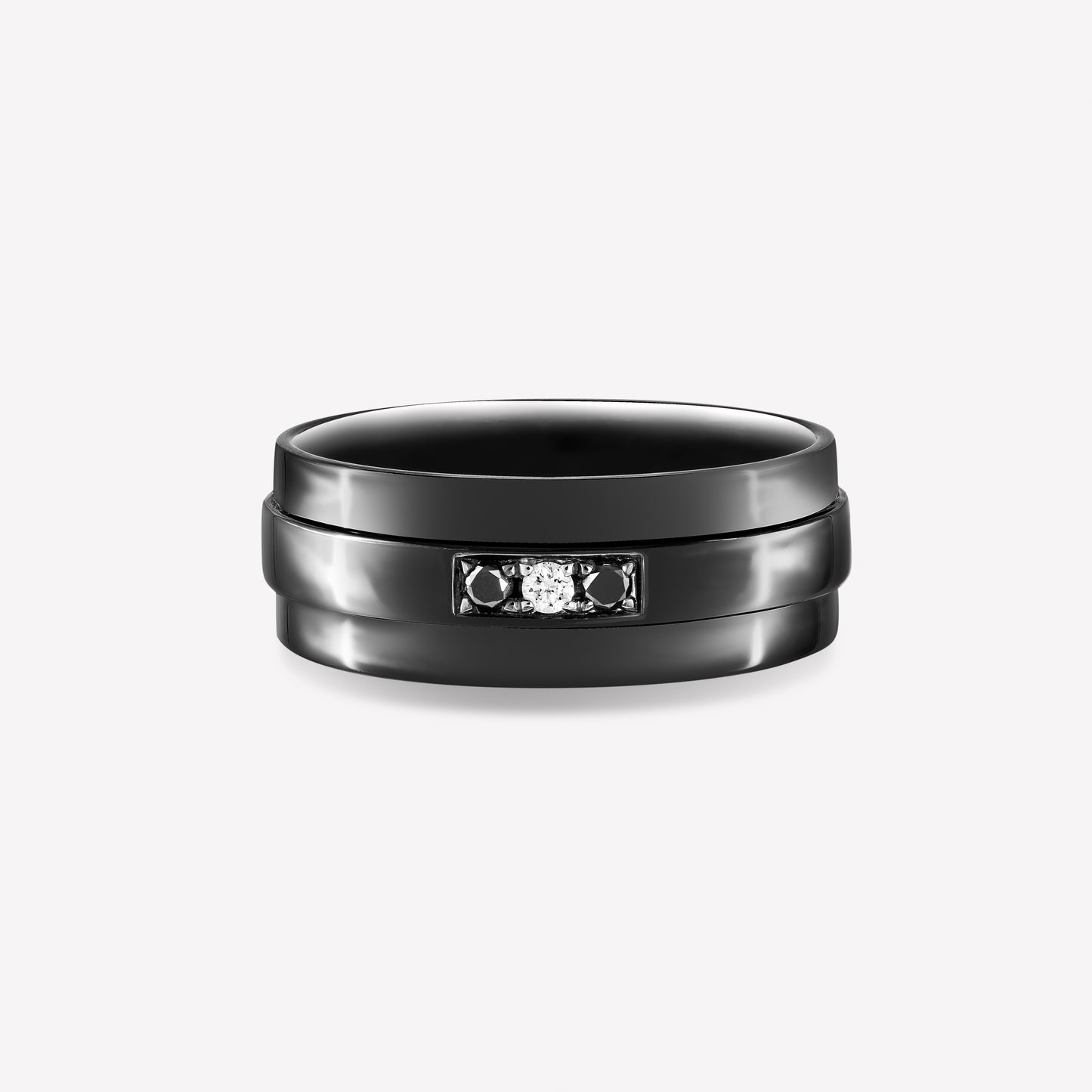 Eclipse Black Gold Black Diamond Ring