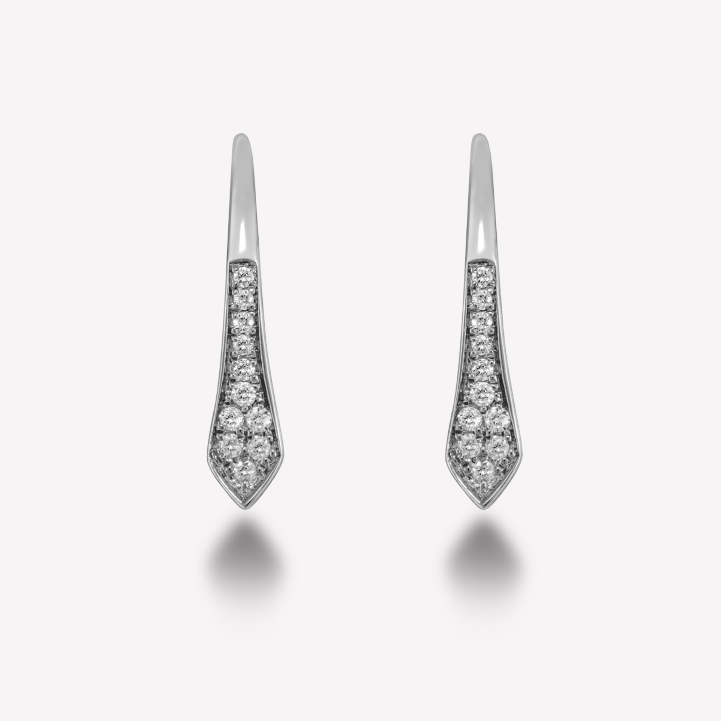 Arrow White Gold Diamond Earrings