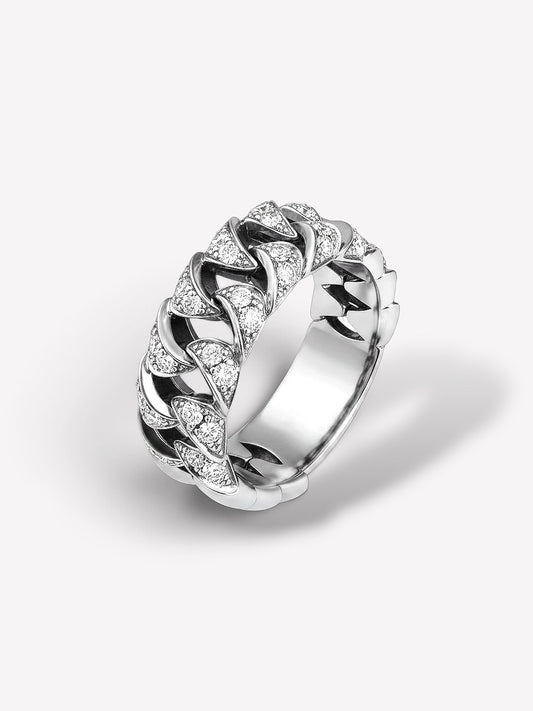 Shark Titanium Full Diamond Ring