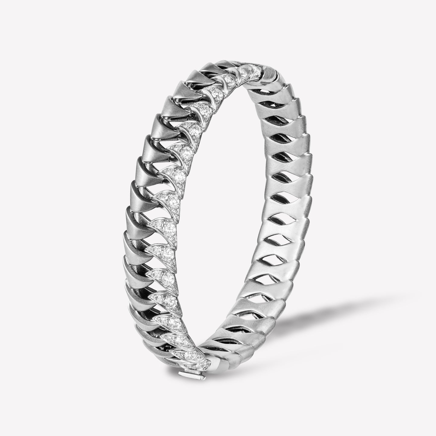 Shark Platinum & Titanium Diamond Deluxe Bangle