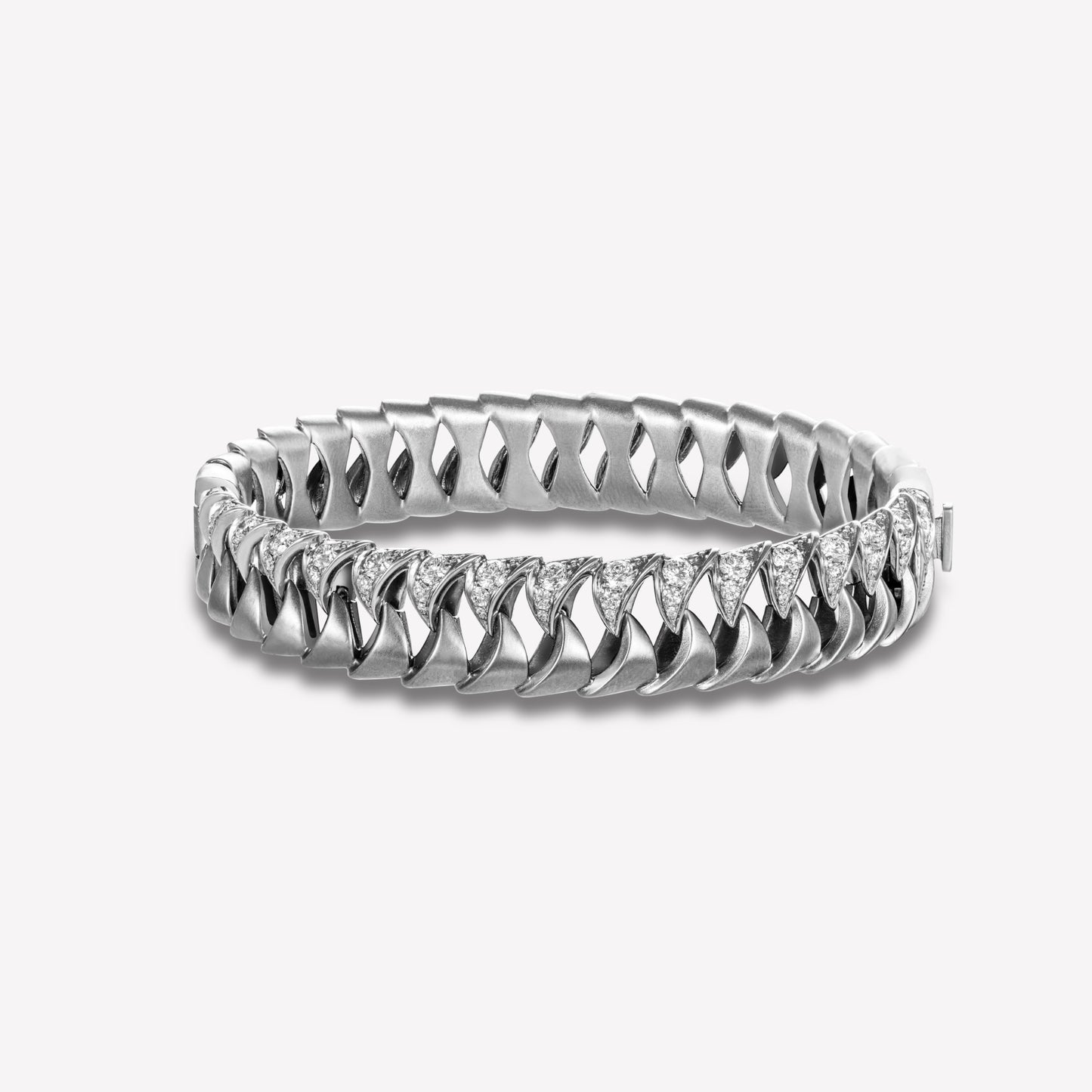 Shark Platinum & Titanium Diamond Deluxe Bangle