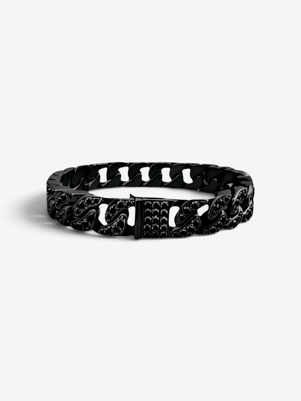 Black Titanium Full Black Diamond Bracelet