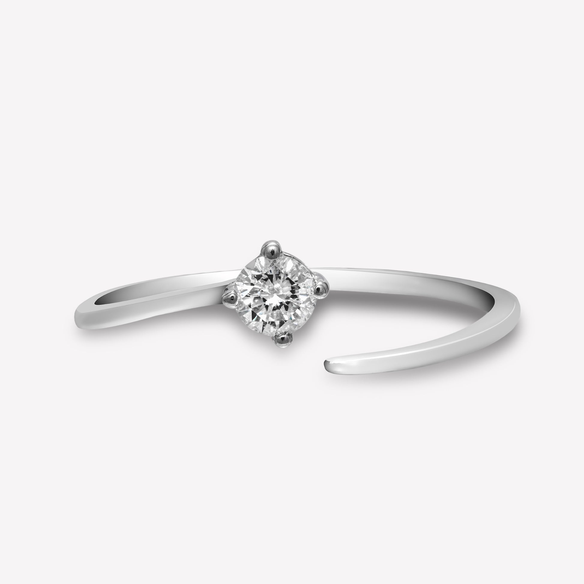 Smile White Gold Diamond Ring1